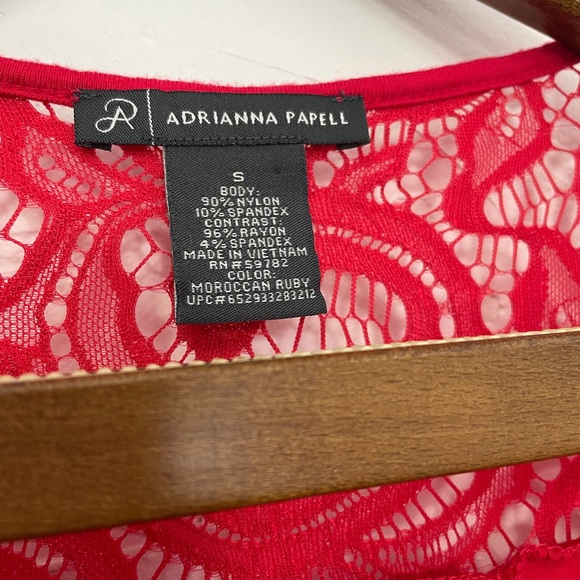 Adrianna Papell Lace Jersey Knit Top - Picture 7 of 8